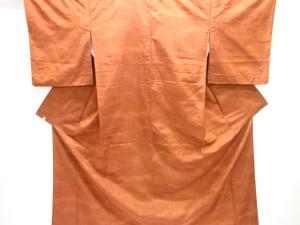 雨縞模様織り出し手織り紬着物